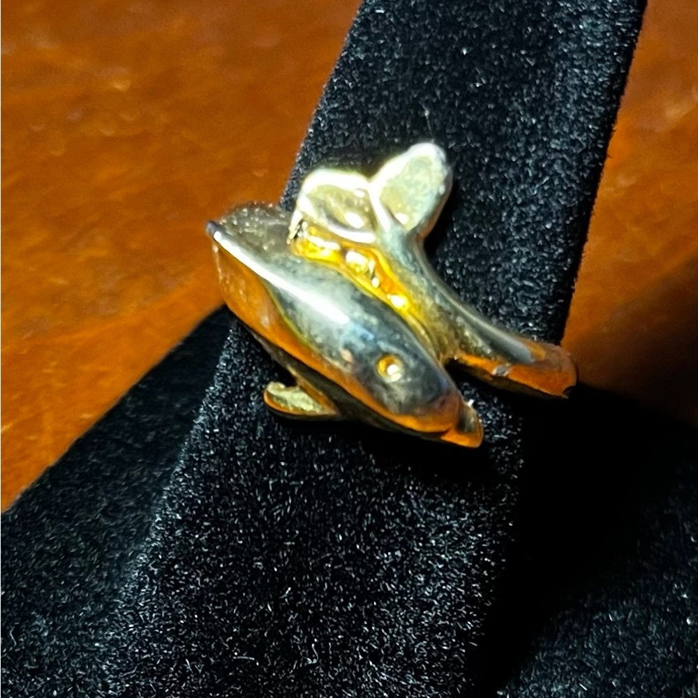 Gold Plated Dolphin Ring